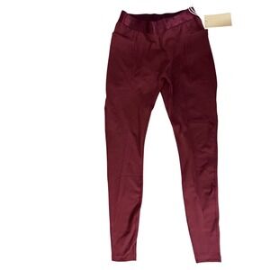 Popflex Contour Legging Crimson Size Small Athleisure Workout Gym Yoga Running